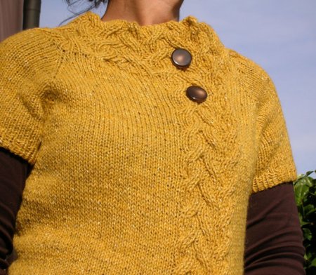 I Top-down dei Corsi Avanzati in Knit-House:<br />
<br />
Rosamund&#39;s Cardigan, fatto da ninalou in Madil Loden.<br />
